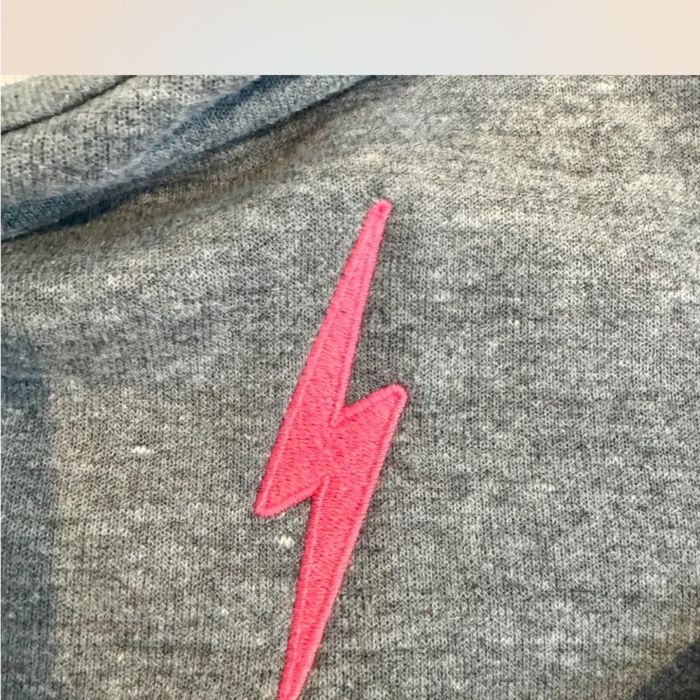 Aviator Nation Gray Sweatshirt with Rainbow Stripes - Picture 3 of 4